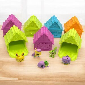 Wildworks Animal Jam 7 Houses & 5 Pets Figures Mixed LOT 2016 Jazwares Toys